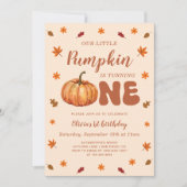 Unser kleiner Pumpkin 1. Geburtstag Einladung (Vorderseite)