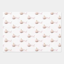 Unser kleiner Pumpkin 1. Geburtstag Geschenkpapier Set