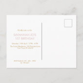 Unser kleiner Pumpkin 1. Geburtstag Postkarte (Rückseite)