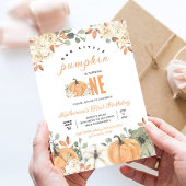 Unser kleiner Pumpkin 1. Geburtstagsfall Einladung