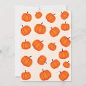 Unser kleiner Pumpkin 1st Orange Geburtstag Einladung (Rückseite)