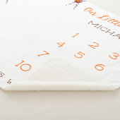 Unser kleiner Pumpkin Autumn Wreath Baby Milestone Sherpadecke (3/4)