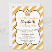 Unser kleiner Pumpkin Birthday Einladung (Vorderseite)