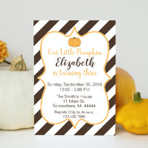 Unser kleiner Pumpkin Birthday Einladung