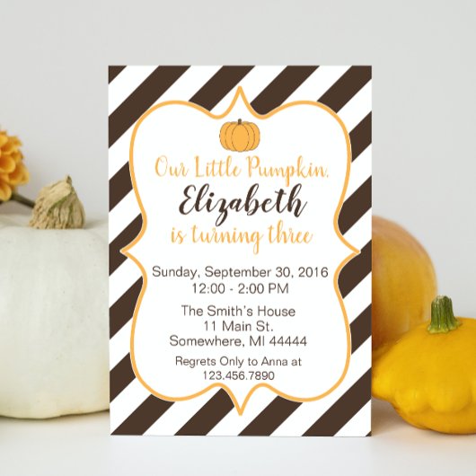 Unser kleiner Pumpkin Birthday Einladung
