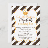 Unser kleiner Pumpkin Birthday Einladung (Vorderseite)