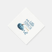 Unser kleiner Pumpkin Blue 1. Geburtstag Serviette (Ecke)