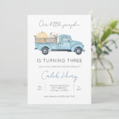 Unser kleiner Pumpkin/Blue Truck Einladung zum Geb (Stehend Vorderseite)