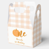 Unser kleiner Pumpkin Boho Orange 1. Geburtstag Geschenkschachtel (Geöffnet)