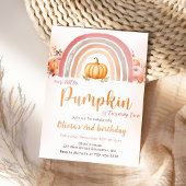 Unser kleiner Pumpkin Boho Regenbogen Herbst 2. Ge Einladung