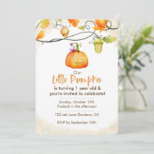 Unser kleiner Pumpkin Einladung (Stehend Vorderseite)