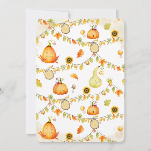 Unser kleiner Pumpkin Einladung (Rückseite)