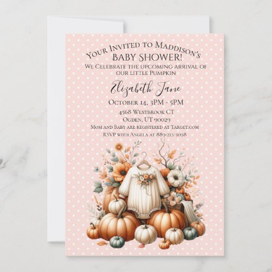 Unser kleiner Pumpkin Einladung (Vorderseite)