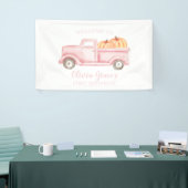 Unser kleiner Pumpkin erster Geburtstag Pink LKW Banner (Messeveranstaltung)