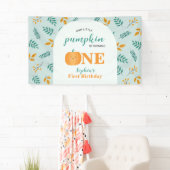 Unser kleiner Pumpkin Fall 1. Geburtstag Banner (Insitu)