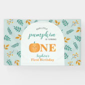 Unser kleiner Pumpkin Fall 1. Geburtstag Banner (Horizontal)