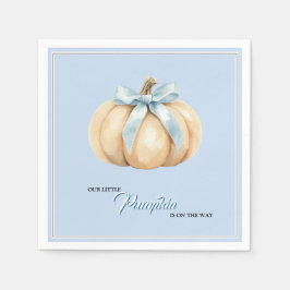 Unser kleiner Pumpkin Fall Baby Dusche Blue Baby B Serviette