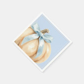 Unser kleiner Pumpkin Fall Baby Dusche Blue Baby B Serviette (Ecke)