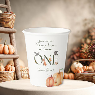 Unser kleiner Pumpkin Fall Erste Geburtstagszeitun Pappbecher