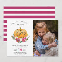 Unser kleiner Pumpkin Fall Floral 5. Zehn Geburtst