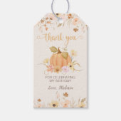 Unser kleiner Pumpkin Fall Floral Pumpkin Vielen D Geschenkanhänger (Vorderseite)