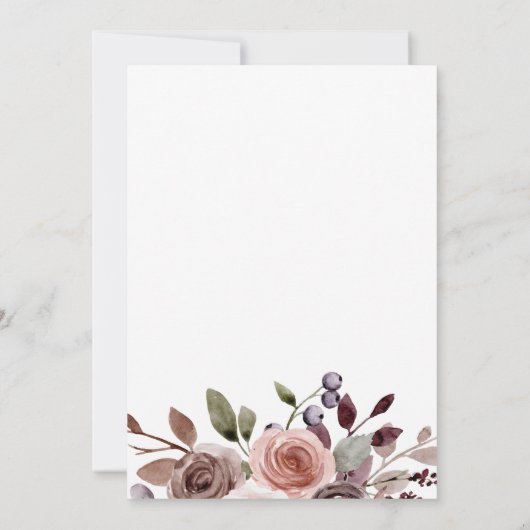 Unser kleiner Pumpkin fallen blumengeschmückt erst Einladung (Rückseite)