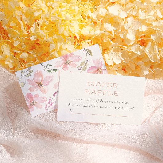 Unser kleiner Pumpkin Floral Diaper Raffle Begleitkarte