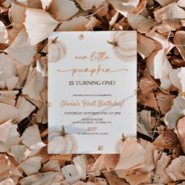 Unser kleiner Pumpkin Geburtstag Einladung