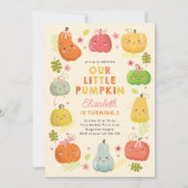 Unser kleiner Pumpkin Geburtstag Einladung, Foto G Einladung (Vorderseite)