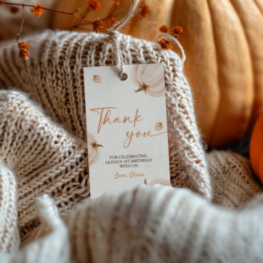 Unser kleiner Pumpkin Geburtstag Vielen Dank Tag Geschenkanhänger