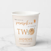 Unser kleiner Pumpkin Herbst 2. Geburtstag Pappbecher (Rückseite)