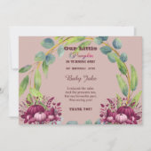 Unser kleiner Pumpkin Lila 1. Geburtstag Herbstrea Dankeskarte (Vorderseite)