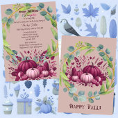 Unser kleiner Pumpkin Lila 1. Geburtstag Herbstrea Einladung