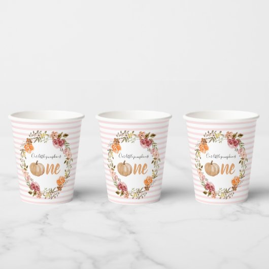 Unser kleiner Pumpkin One Paper Cups ersten Geburt Pappbecher (Multi)
