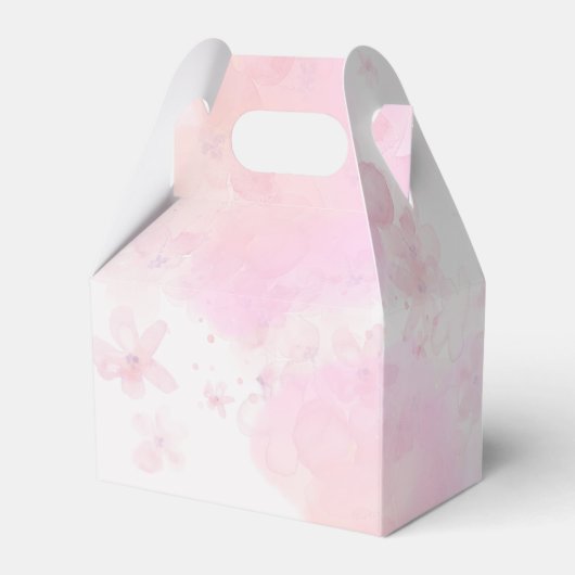 Unser kleiner Pumpkin Pink Gold Floral 1. Geburtst Geschenkschachtel (Rückseite)