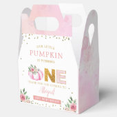 Unser kleiner Pumpkin Pink Gold Floral 1. Geburtst Geschenkschachtel (Geöffnet)
