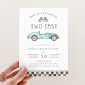 Unser kleiner Racer ist zwei schnelle Rennwagen am Einladung