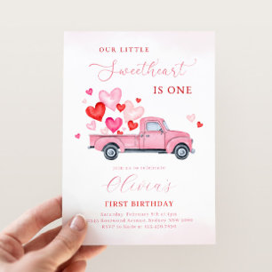 Unser kleiner Schatz wird an Valentinstag ein Jahr Einladung