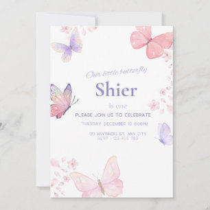 Unser kleiner Schmetterling Einladung zum 1. Gebur