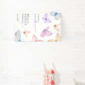 Unser kleiner Schmetterling Girl's 1. Geburtstag W Banner (InSitu)