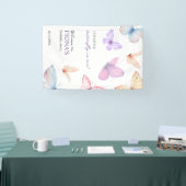 Unser kleiner Schmetterling Girl's 1. Geburtstag W Banner (Messe)