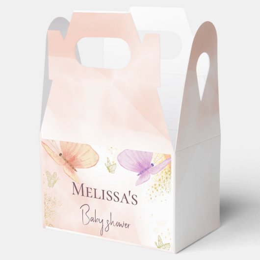 Unser kleiner Schmetterling Wasserfarben Pink Lila Geschenkschachtel (Geöffnet)