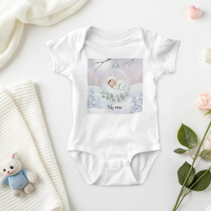 Unser kleiner Schneebaby ist auf dem Weg Neues Bab Baby Strampler
