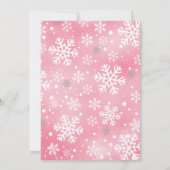 UNSER KLEINER SCHNEEFLAKE PINK 1. GEBURTSTAG EINLADUNG (Rückseite)