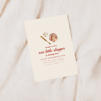 Unser kleiner Slugger Baseball zum Geburtstag einl Einladung