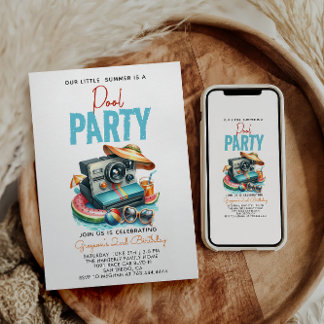 Unser kleiner Sommer ist Party 2. Geburtstag Einladung