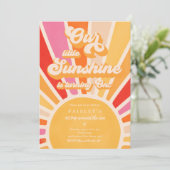 Unser kleiner Sonnenschein 1. Geburtstag Einladung (Stehend Vorderseite)