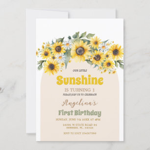 Unser kleiner Sonnenschein 1. Geburtstag Party Ein Einladung