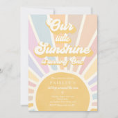Unser kleiner Sonnenschein 1. Geburtstag Party Ret Einladung (Vorderseite)