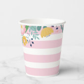 Unser kleiner Sonnenschein, Blume, rosa Streifen z Pappbecher (Rückseite)